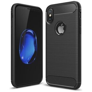 Techsuit Husa pentru iPhone X / XS - Techsuit Carbon Silicone - Black 5949419062047 έως 12 άτοκες Δόσεις