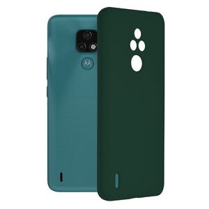 Techsuit Husa pentru Motorola Moto E7 - Techsuit Soft Edge Silicone - Dark Green 5949419040700 έως 12 άτοκες Δόσεις