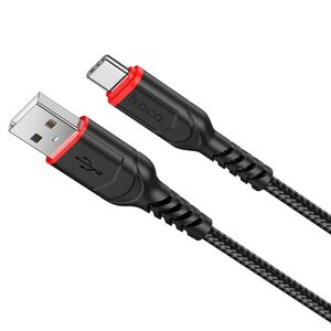 Hoco Cablu de Date USB-A la USB Type-C 12W, 2.4A, 1m - Hoco Victory (X59) - Black 6931474744920 έως 12 άτοκες Δόσεις