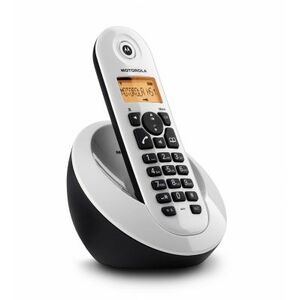 Ασύρματο τηλέφωνο dect Motorola άσπρο με ανοιχτή ακρόαση και φωτιζόμενη οθόνη C601W 4219 έως 12 άτοκες Δόσεις