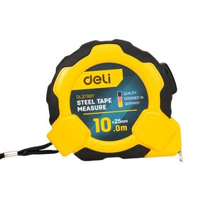 Deli Tools Steel Measuring Tape 10m/25mm Deli Tools EDL3799Y (yellow) 029454 έως και 12 άτοκες δόσεις