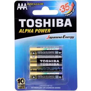 TOSHIBA LR03 AAA, ALPHA POWER ΑΛΚΑΛΙΚΗ ΜΠΑΤΑΡΙΑ Blister 4 τεμ TO-LR03APB4 55840 έως 12 άτοκες Δόσεις