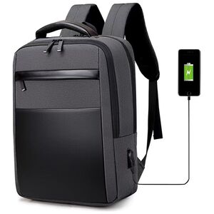 Laptop backpack No brand BP-12, 15.6", Γκρί - 45302 έως 12 άτοκες Δόσεις