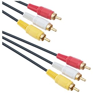Καλώδιο DeTech 3xRCA Μ/Μ, High Quality, 3m - 18119