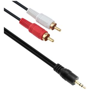 Καλώδιο Ήχου 3.5mm Μ / 2xRCA Μ, 3m, DeTech, High Quality - 18074