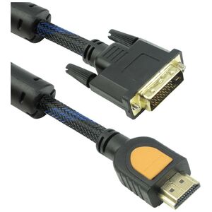 Καλώδιο DeTech HDMI σε DVI, 3m, Φερριτή, HQ, Μαύρο - 18190