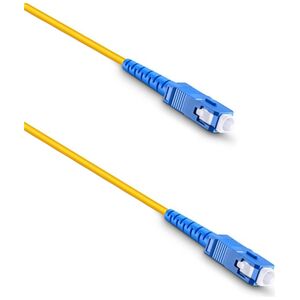 Fiber patch cable DeTech, SC-SC, UPC, Singlemode, Simplex, 3.0m, Yellow - 18324