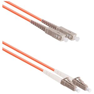 Fiber patch cable DeTech, SC-LC, UPC, Multimode, Duplex, 3.0m, Orange - 18338