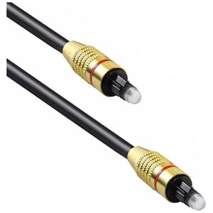 Optical audio cable DeTech, Toslink, 3.0m, Black - 18360