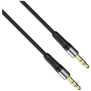 Καλώδιο ήχου DeTech DE-13AUX, υποδοχή 3.5mm, M/M, 1.0m, Μαύρο - 40279