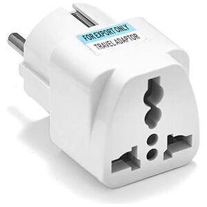 Adapter No brand WD-9, UK/US to EU Schuko, 220V, High Quality, White - 17704