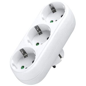 Electric Power Strip No brand, 1 to 3 way, 220V, Without cable, White - 17707