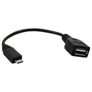 Καλώδιο DeTech USB F - USB Micro, 30сm, Μαύρο -18080