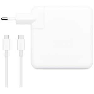 DeTech Τροφοδοτικό Ρεύματος, Για Apple, 87W, Type-C, Λευκο - 353