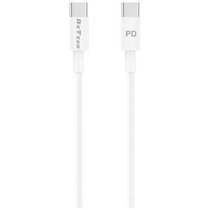 Kαλώδιο δεδομένων DeTech DE-C29PD, Type-C - Type-C, PD, 1.0m, Λευκο - 40112