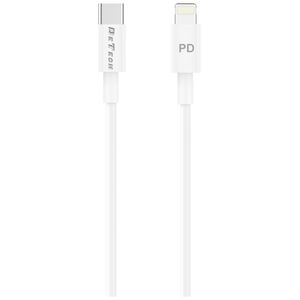 Kαλώδιο δεδομένων DeTech DE-C29PDL, Type-C - Lightning, PD, 1.0m, Λευκο - 40113