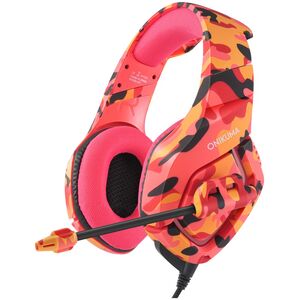 Ακουστικά Onikuma K1-B, Για PC, Μικρόφωνο, 3.5mm, Κόκκινο - 20685