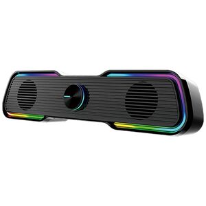 Ηχεία Aula N-169B, 2x3W, USB, RGB, Μαυρο - 22187