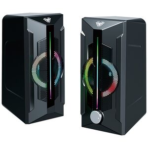 Ηχεία Aula N-522, 2x3W, USB, RGB, Μαυρο - 22188