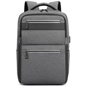 Laptop backpack No brand BP-28, 15.6", Γκρί - 45308