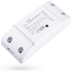 Smart switch No brand PST-WF-S1, 1 Channel, 220V, 10A, Wi-Fi, Tuya Smart, White - 91019