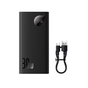 Baseus Adaman2 Digital Display Power Bank 10000mAh 30W με 2 Θύρες USB-A και Θύρα USB-C Power Delivery Μαύρο (PPAD040101) (BASPPAD040101) έως 12 άτοκες Δόσεις
