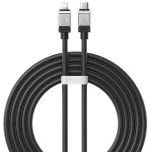 Baseus Cablu de Date USB-C la Lightning Fast Charging, 20W, 2m - Baseus CoolPlay Series (CAKW000101) - Black 6932172626600 έως 12 άτοκες Δόσεις