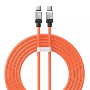 Baseus Cablu de Date Type-C la Type-C Super Fast Charging PD100W, 2m - Baseus CoolPlay Series (CAKW000307) - Orange 6932172626716 έως 12 άτοκες Δόσεις