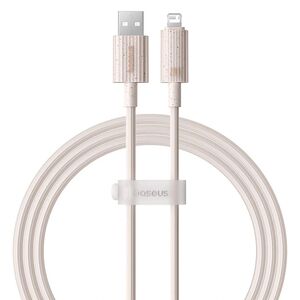 Baseus Cablu USB la Lightning, 480Mbps, 2.4A, 1m - Baseus Habitat Series (P10360200421-00) - Wheat Pink 6932172642907 έως 12 άτοκες Δόσεις
