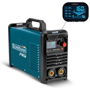 Bormann pro Biw1760 Ηλεκτροκολληση Inverter Αποδοση 160α/60%, Ψηφ.οθονης, Μεγ.ηλεκτροδιο 4mm, Περιλαμβανει Εξαρτηματα 061960 έως 12 Άτοκες Δόσεις
