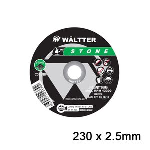 Wältter Δίσκος Κοπής Δομικών Υλικών Waltter 230x2.5mm 2302522 έως 12 Άτοκες Δόσεις