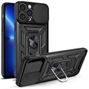 Hybrid Armor Camshield case for iPhone 13 Pro Max armored case with camera cover black 9145576268001