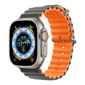 Λουράκι Devia Sport6 Silicone Apple Watch (42/ 44/ 45/ 49mm) Deluxe Two-Tone Γκρι-Πορτοκαλί 6938595381669 6938595381669 έως και 12 άτοκες δόσεις