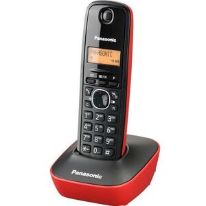 Ασύρματο Τηλέφωνο Panasonic KX-TG1611 Μαύρο-Κόκκινο 5025232624850 5025232624850 έως και 12 άτοκες δόσεις