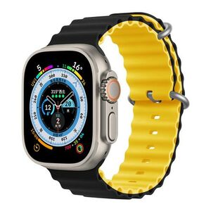 Λουράκι Devia Sport6 Silicone Apple Watch (38/ 40/ 41mm) Two-Tone Deluxe Μαύρο-Κίτρινο 6938595381607 6938595381607 έως και 12 άτοκες δόσεις