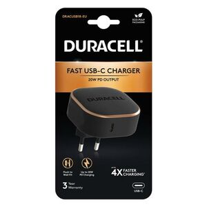 Φορτιστής Ταξιδίου Duracell PD 20W με Έξοδο USB C Μαύρο 5056304310210 5056304310210 έως και 12 άτοκες δόσεις