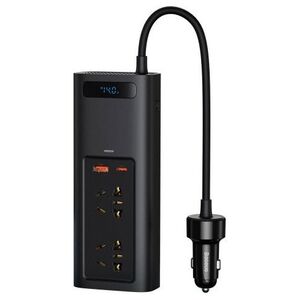 Inverter Αυτοκινήτου Baseus 12V σε 220V & Διπλή Έξοδο USB A, USB C 150W BS-CI15-02 Μαύρο 6953156206748 6953156206748 έως και 12 άτοκες δόσεις