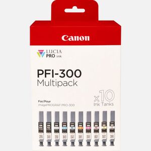 Canon Μελάνι Inkjet PFI-300 Color Multipack 10pcs (4192C008) (CANPFI-300MP) έως 12 άτοκες Δόσεις