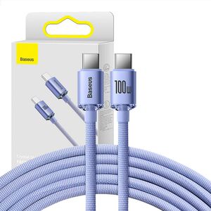 Baseus Baseus Crystal Shine cable USB-C to USB-C, 100W, 1.2m (purple) 030622  CAJY000605 έως και 12 άτοκες δόσεις 6932172602888