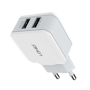 LDNIO Wall charger LDNIO A2202, 2x USB, 12W (white) 038550  A2202 EU έως και 12 άτοκες δόσεις 6933138622025