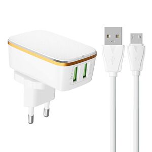 LDNIO Wall charger  LDNIO A2204 2USB + Micro USB cable 042573  A2204 Micro έως και 12 άτοκες δόσεις 5905316141728