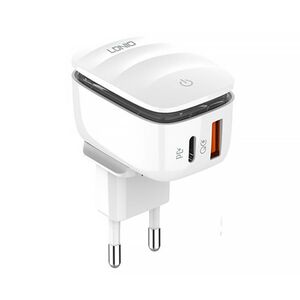 LDNIO Wall charger LDNIO A2425C USB, USB-C with lamp + microUSB Cable 042497  A2425C Micro έως και 12 άτοκες δόσεις 6933138691892