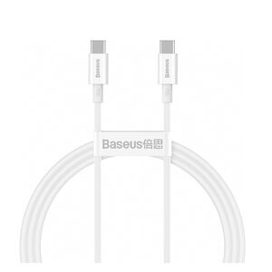 Baseus Type-C - Type-C Superior cable Quick Charge / Power Delivery / FCP 100W 5A 20V 1m white (CATYS-B02) (BASCATYS-B02) έως 12 άτοκες Δόσεις