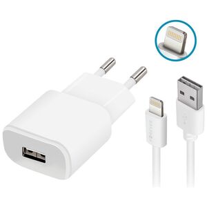 Forever TC-01 charger 1x USB 1A white + Lightning cable