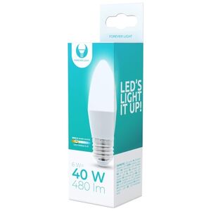 LED bulb E27 C37 6W 3000K 480lm Forever Light
