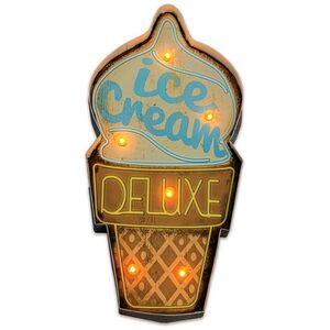 RETRO Metal Sign LED Ice Cream Forever Light