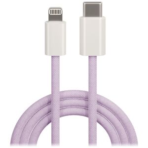 Maxlife MXUC-06 cable USB-C - Lightning 1,0 m 20W purple nylon