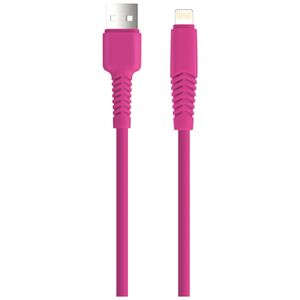 Setty cable USB - Lightning 1,5 m 2,1A KSA-L-1.526 pink