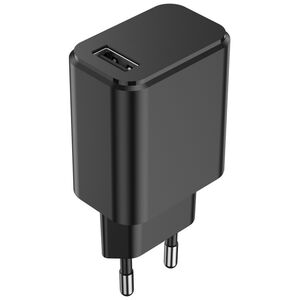 Setty charger 1x USB 3A black + USB-C cable 1,0 m