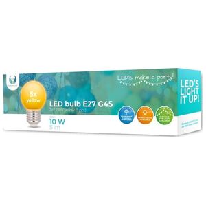 LED Bulb E27 G45 2W 230v yellow 5pcs Forever Light
